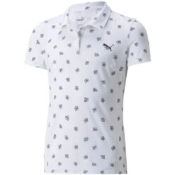 Puma Girls MATTR Hibiscus Polo -Silver Putters puma 2022 girls mattr hibiscus polo white front itempicture