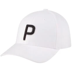 Puma 2022 Women's P Snapback Hat -Silver Putters puma 2022 womens p snapback hat white itempicture