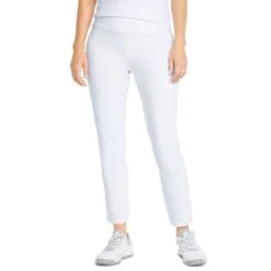 Puma Women's PWRSHAPE Pants -Silver Putters puma 2022 womens pwrshape pants white model itempicture