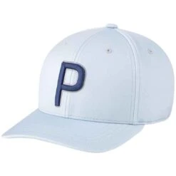 Puma 2022 Youth P Snapback Hat -Silver Putters puma 2022 youth p snapback hat high rise navy blazer itempicture