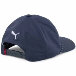 Puma Pars And Stripes Rope Hat -Silver Putters puma 2023 pars and stripes rope hat navy blazer back itmepicture