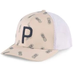 Puma Pineapples Trucker P Hat -Silver Putters puma 2023 pineapples trucker p hat white pepper itempicture