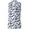 Puma Women's MATTR Animal Sleeveless Polo -Silver Putters puma 2023 womens mattr animal sleeveless polo navy blazer lucite itempicture