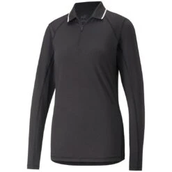 Puma Women's YOU-V Long Sleeve Polo -Silver Putters puma 2023 womens you v long sleeve polo black itempicture