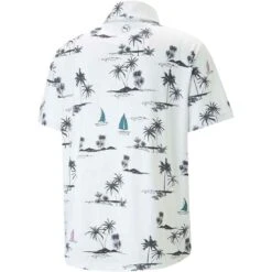 Puma Cloudspun Low Tide Polo -Silver Putters puma cloudspun low tide polo white back itempicture