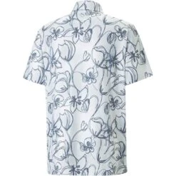 Puma Cloudspun Stems Polo -Silver Putters puma cloudspun stems polo bright white evening sky back itempicture