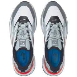 Puma GS-Fast Golf Shoes White/High Rise/High Risk Red -Silver Putters puma gs fast golf shoes white high rise high risk red 376357 04 top itempicture