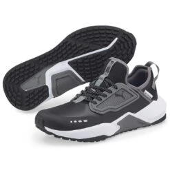 Puma GS.One Golf Shoes Black/Quiet Shade 9 Puma GS.One Golf Shoes Black/Quiet Shade -Silver Putters puma gs one golf shoes black quiet shade pair itempicture