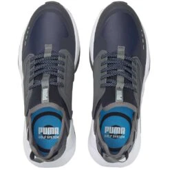 Puma GS.One Golf Shoes Navy Blazer/Quiet Shade -Silver Putters puma gs one golf shoes navy blazer quiet shade top itempicture