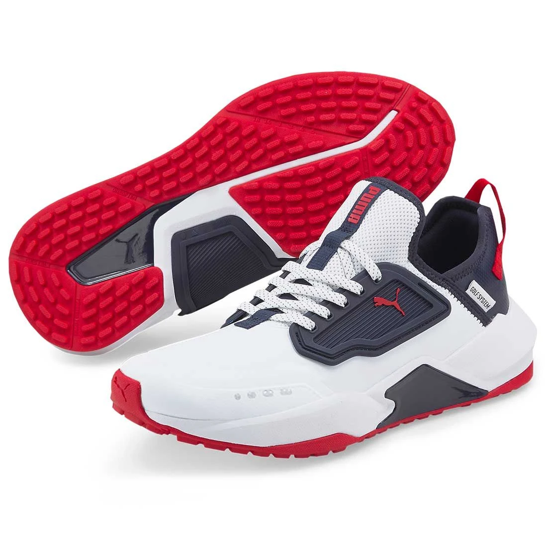 Puma GS.One Golf Shoes White/Navy Blazer/Ski Patrol 5 Puma GS.One Golf Shoes White/Navy Blazer/Ski Patrol - Image 3