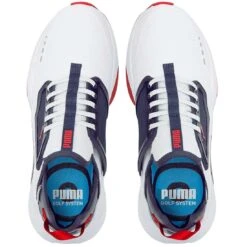 Puma GS.One Golf Shoes White/Navy Blazer/Ski Patrol 10 Puma GS.One Golf Shoes White/Navy Blazer/Ski Patrol -Silver Putters puma gs one golf shoes white navy blazer ski patrol top itempicture