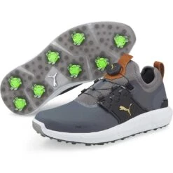 Puma Ignite Articulate Disc Golf Shoes Quiet Shade/Team Gold -Silver Putters puma ignite articulate disc golf shoes quiet shade team gold pair itempicture