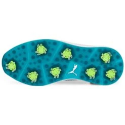 Puma Ignite Articulate Golf Shoes White/Silver/Green Lagoon -Silver Putters puma ignite articulate golf white silver green lagoon 376078 08 bottom itempicture