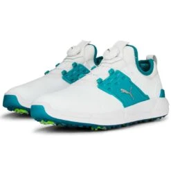 Puma Ignite Articulate Golf Shoes White/Silver/Green Lagoon -Silver Putters puma ignite articulate golf white silver green lagoon 376078 08 pair itempicture