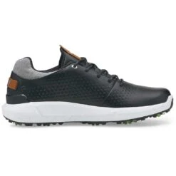 Puma Ignite Articulate Leather Golf Shoes Black -Silver Putters puma ignite articulate leather golf shoes black 376155 02 profile2 itempicture
