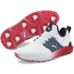 Puma Ignite Articulate Volition Golf Shoes White/Silver/Ski Patrol -Silver Putters puma ignite articulate volition golf shoes white silver ski patrol pair itempicture