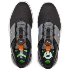 Puma Ignite Elevate Disc Golf Shoes Black/Quiet Shade/Gum -Silver Putters puma ignite elevate disc golf black quiet shade gum 376080 07 top itempicture