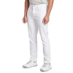 Puma Jackpot 5 Pocket Pants -Silver Putters puma jackpot 5 pocket pants white front model itempicture