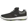 Puma Juniors Ignite PWRCAGE Golf Shoes Black/Metallic Silver