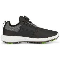 Puma Juniors Ignite PWRCAGE Golf Shoes Black/Metallic Silver -Silver Putters puma juniors ignite pwrcage golf shoes black silver 376784 02 profile2 itempicture