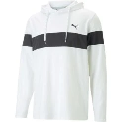 Puma MATTR Colorblock Hoodie -Silver Putters puma mattr colorblock hoodie white black front itempicture