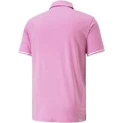 Puma MATTR Track Polo 7 Puma MATTR Track Polo -Silver Putters puma mattr track polo pink mist green lagoon back itempicture