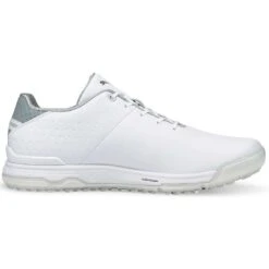 Puma Proadapt Alphacat Leather Golf Shoes White/Silver -Silver Putters puma proadapt alphacat leather golf shoes white silver 376044 01 profile2 itempicture