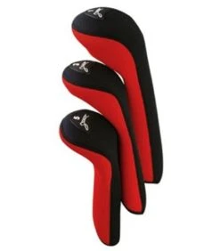 Pro Active Sports Stealth Headcovers 3-Pack -Silver Putters red 7366