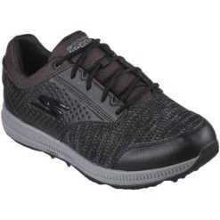 Skechers Arch Fit GO GOLF Elite 5 Range Golf Shoes Black/White 9 Skechers Arch Fit GO GOLF Elite 5 Range Golf Shoes Black/White -Silver Putters sheckers arch fit go golf elite 5 range golf shoes black white front itempicture