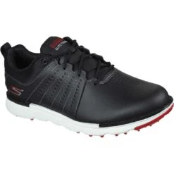 Skechers GO GOLF Elite Tour SL Golf Shoes Black/Red -Silver Putters skechers go golf elite tour sl golf shoes black red front itempicture