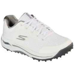 Skechers Women's GO GOLF Arch Fit Balance Golf Shoes White -Silver Putters skechers womens go golf arch fit balance golf shoes white toe
