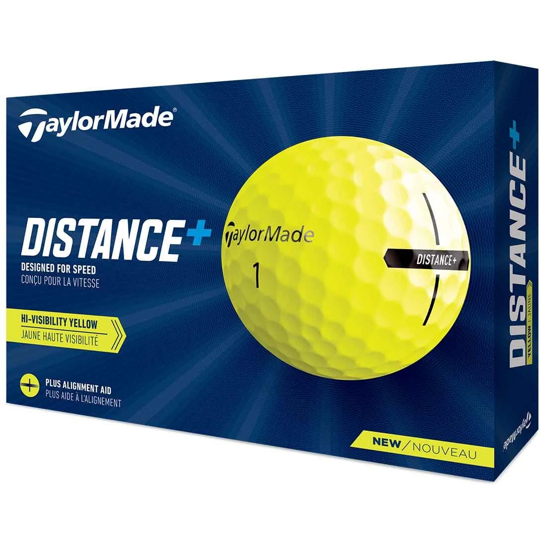 TaylorMade Distance+ Yellow Golf Balls 3 TaylorMade Distance+ Yellow Golf Balls