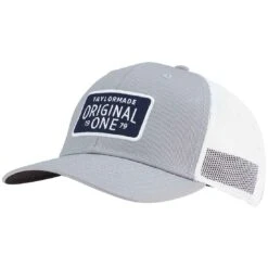 TaylorMade Lifestyle Original One Trucker Hat -Silver Putters taylormade 2023 lifestyle original one trucker hat grey white itempicture