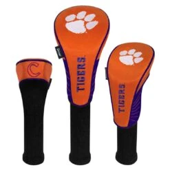 Team Effort NCAA Set Of 3 Headcovers -Silver Putters te 22h3 clemson tigers 1