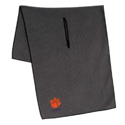 Team Effort NCAA 19 X 41 Grey Microfiber Towel -Silver Putters te 22mtg clemson tigers 1