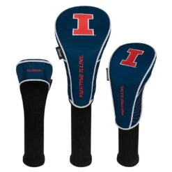 Team Effort NCAA Set Of 3 Headcovers -Silver Putters te 59h3 illinois fighting illini 1