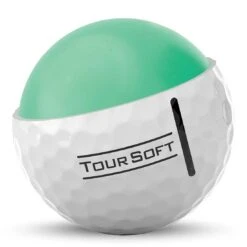 Titleist Tour Soft White Golf Balls -Silver Putters titleist 2022 tour soft white golf balls core cutaway itempicture