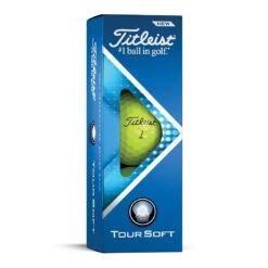 Titleist Tour Soft Yellow Golf Balls -Silver Putters titleist 2022 tour soft yellow golf balls sleeve itempicture 1