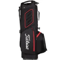 Titleist Hybrid 5 Stand Bag 17 Titleist Hybrid 5 Stand Bag -Silver Putters titleist 2023 hybrid 5 stand bag black black red back itempicture