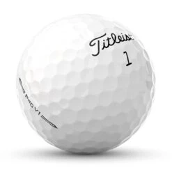 Titleist Pro V1 Golf Balls -Silver Putters titleist 2023 pro v1 golf balls low numbers ball angle itempicture