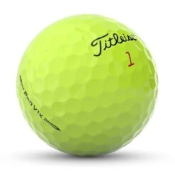 Titleist Pro V1x Yellow Golf Balls -Silver Putters titleist 2023 pro v1x yellow golf balls ball angle itempicture 1