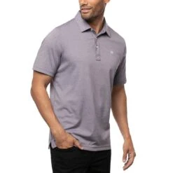 TravisMathew The Zinna Polo -Silver Putters travismathew 2023 the zinna polo blackberry cordial side itempicture
