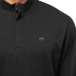 TravisMathew Cloud Quarter Zip 2.0 -Silver Putters travismathew cloud quarter zip 2 0 black logo itempicture