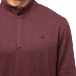 TravisMathew Cloud Quarter Zip 2.0 -Silver Putters travismathew cloud quarter zip 2 0 heather dark red logo itempicture