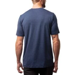 TravisMathew Scenic Vista Active Tee -Silver Putters travismathew scenic vista active tee heather blue back itempicture