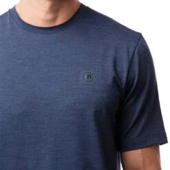 TravisMathew Scenic Vista Active Tee -Silver Putters travismathew scenic vista active tee heather blue logo itempicture