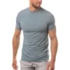 TravisMathew Scenic Vista Active Tee -Silver Putters travismathew scenic vista active tee heather copen blue front itempicture