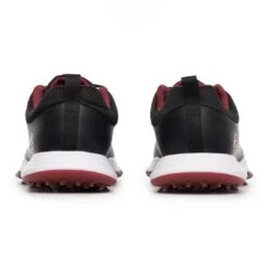 TravisMathew Cuater The Ringer Spiked Golf Shoes Black/Ruby Wine -Silver Putters travismathew the ringer spiked golf shoes black ruby wine heel itempicture
