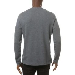 TravisMathew Cloud Waffle Crew -Silver Putters travismathew waffle cloud crew vintage indigo back itempicture