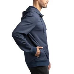 TravisMathew Wanderlust Full Zip Hoodie -Silver Putters travismathew wanderlust full zip hoodie mood indigo side itempicture